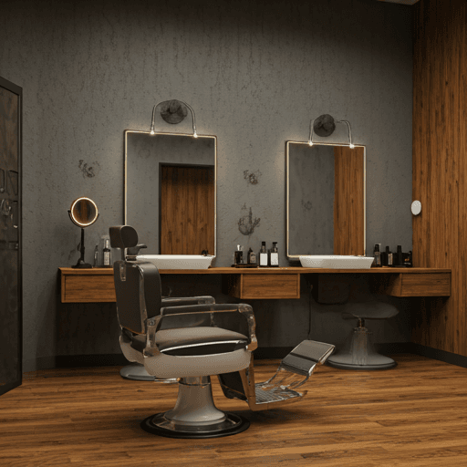 Modern Barbershop Interior